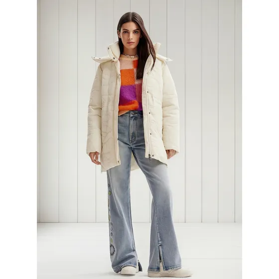 Parka Desigual Padded Tulip Nueva M Con Etiquetas