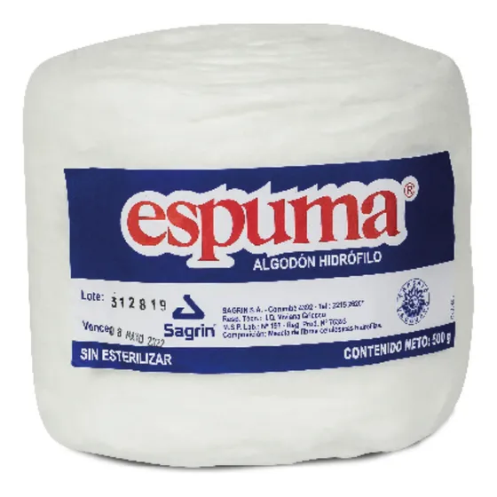 Algodon Hidrofilo Espuma X 500g