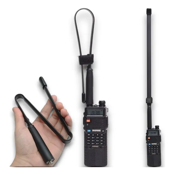 Antena Táctica Plegable47cm Handy Banda Dual Vhf Uhf 136-520