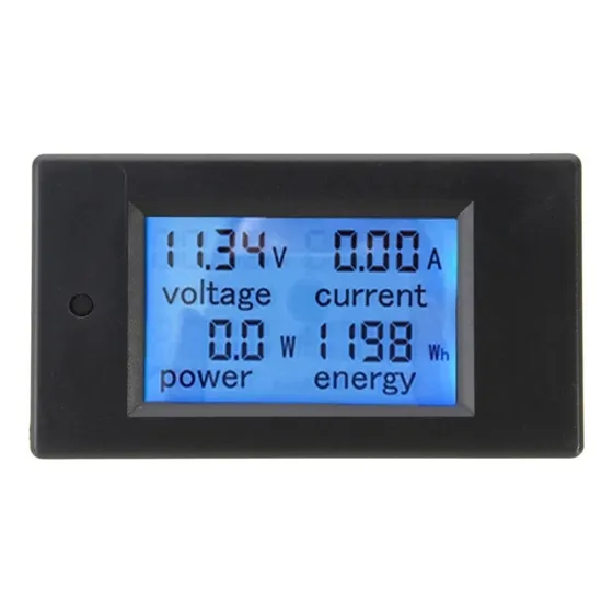 Wattímetro Voltímetro Amperímetro 12v 24 Solar Dc 20a