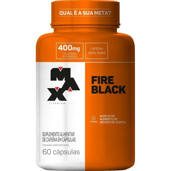 Termogenico Fire Black Max Titanium 60 Cáps Com Nota Fiscal