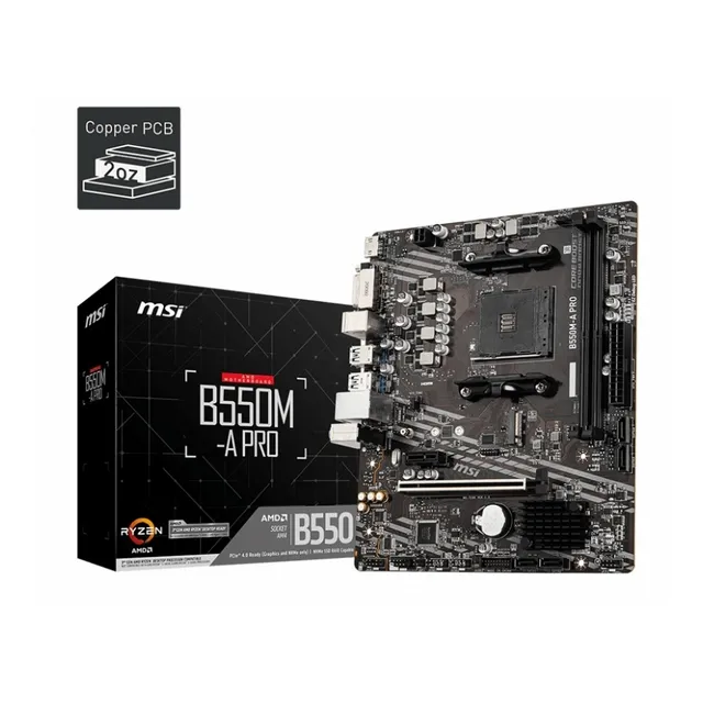 Tarjeta Madre Msi B550m-a Pro Am4 Micro Atx Ddr4 Hdmi Dvi Pc