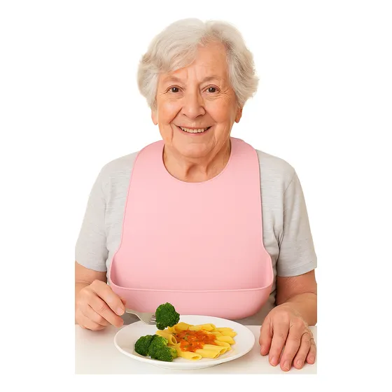 Babero En Silicona Para Adulto Lavable Ancianos