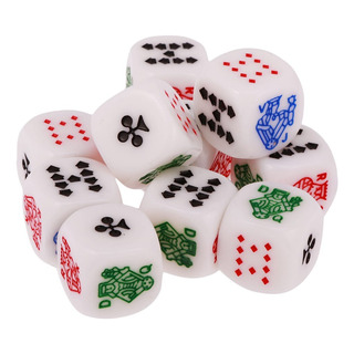 Juego Dados De Poker Americano 10 Piezas Juego Dados De Poker Americano 10 Piezas