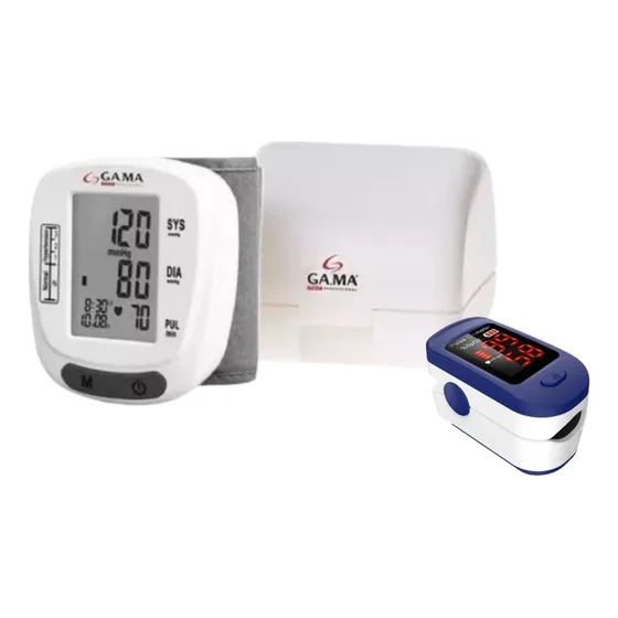 Gama Tensiometro Digital Bp2116 De Muñeca + Oximetro De Dedo Color Blanco