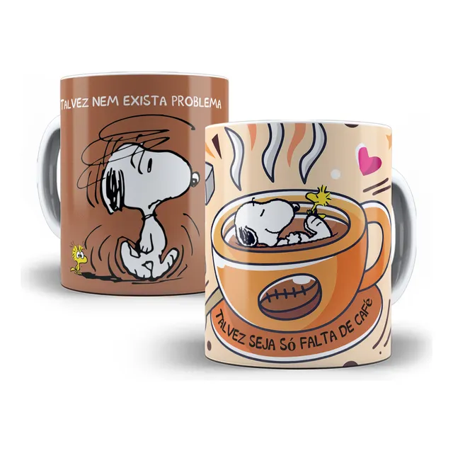 Caneca Snoopy Talvez Seja Só Falta De Café - Mega Oferta