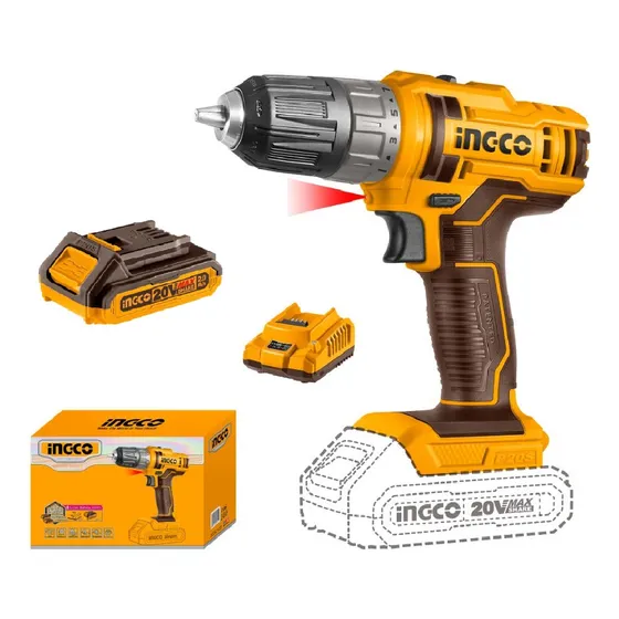 Taladro Atornillador Ingco 20v 2.0ah Cdli200518