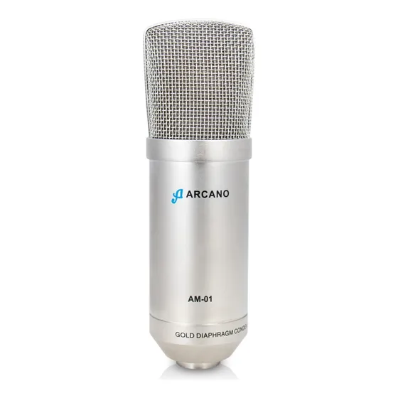 Microfone Arcano AM-01 Condensador Cardioide cor prateado