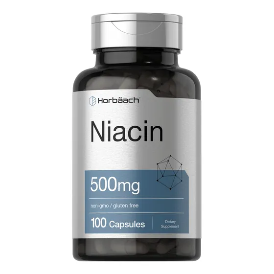 Suplemento Horbaach Con Niacina Y Vitamina B3, 500 Mg, 100 C