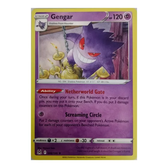 Pokemon Tcg Gengar 066/196 Comun