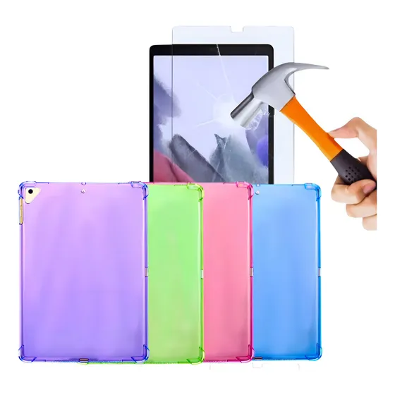 Capa + Película Para Tablet Galaxy Tab A7 Lite 8.7 T220 T225 Cor Lilás