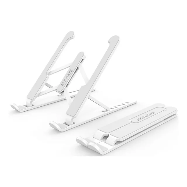 Base Soporte Para Laptop Tablet Portatil Ajustable Plegable Color Blanco