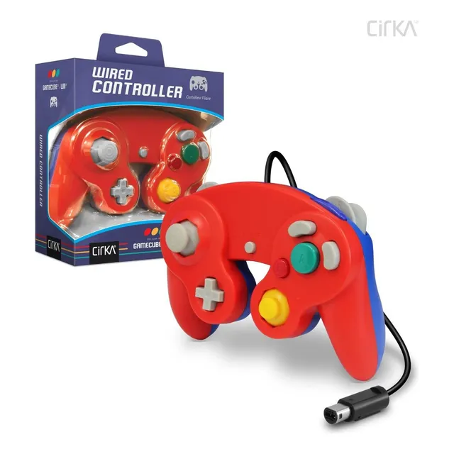 Controlador Con Cable Crika Para Nintendo Gamecube/wii Color Rojo