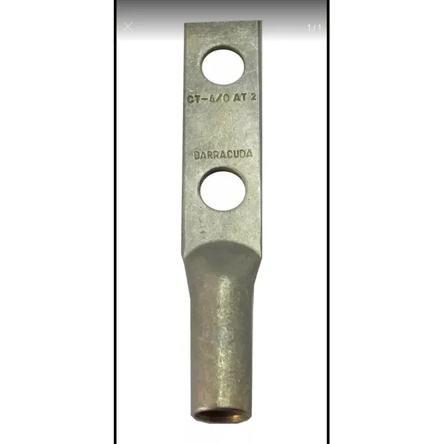 Terminal Compresion Aluminio 4/0 2-huecos 14mm 400 Mcm 133mm