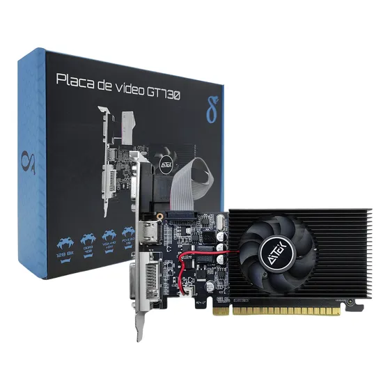 Placa De Video Gt730 Gddr3 4gb Vga Hdmi Dvi 128 Bits Gpu