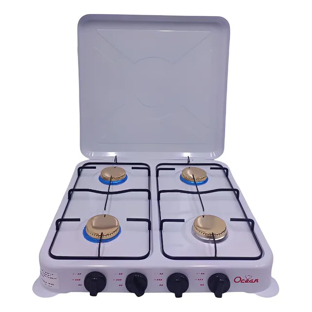 Cocina A Gas Con 4 Hornillas Ocean Blanco