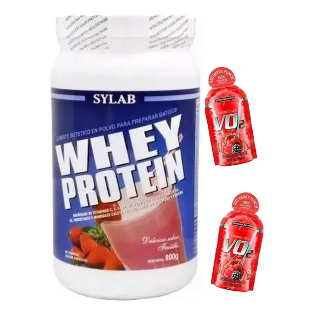 Promo Whey Protein Frutilla 800gr + 2 Energy Gel Vo2 Regalo!