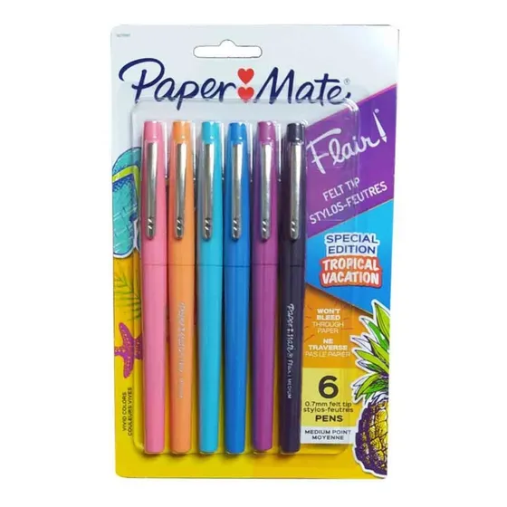 Micropunta Flair Paper Mate Tropical Vacation X6 Und
