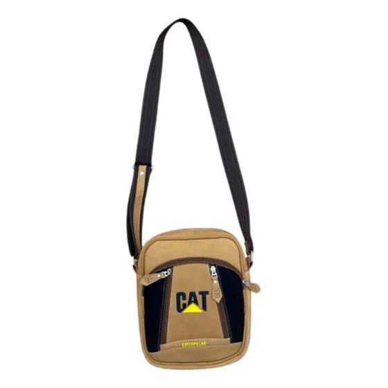 Bolso Caterpillar 100 % Cuero Para Caballero