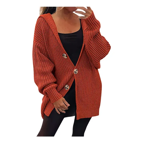 Chaqueta Gruesa Para Mujer Color Liso Manga Larga Suelta