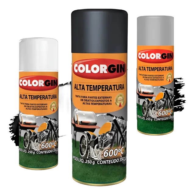 Tinta Spray Alta Temperatura 600ºc Seca Rápido