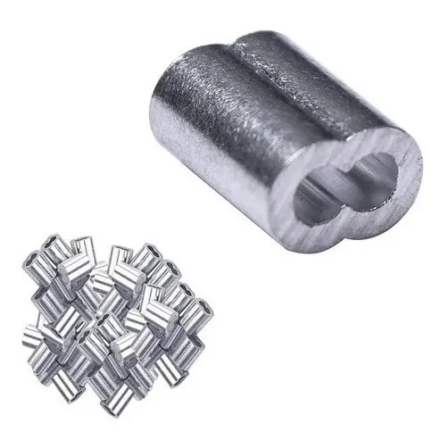Casquillo Aluminio Piola Acero De 1/16 (1.5mm) 100 Unidades