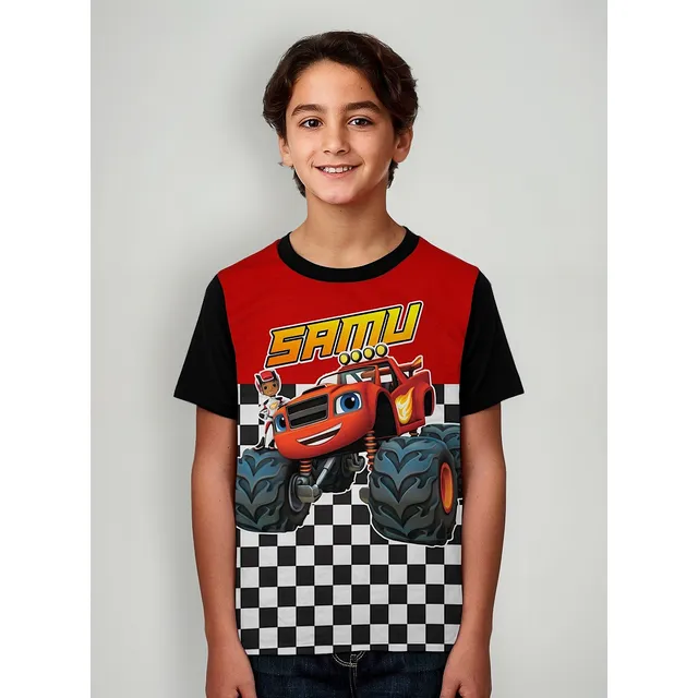 Camiseta Personalizada Blaze Machine Niño Niña Para
