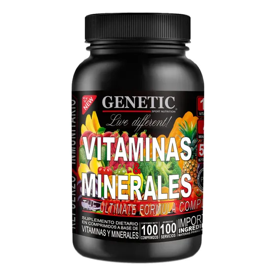 Vitaminas Minerales Defensas Salud Energia Vitalidad Genetic Sabor Neutro