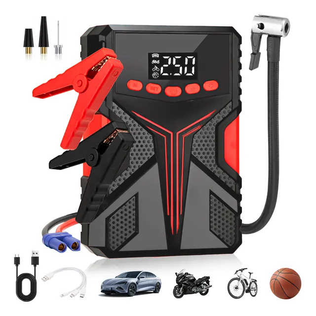Arrancador De Baterias 8000a Cargador Coche Inflador 150psi