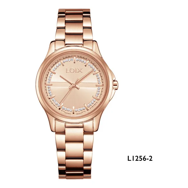 Reloj Dama Loix® L1256-2 Oro Rosa Con Tablero Oro Rosa