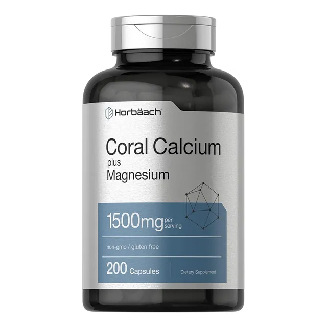 Calcio Coral Plus Magnesio 1500mg 200 Capsulas Horbaach