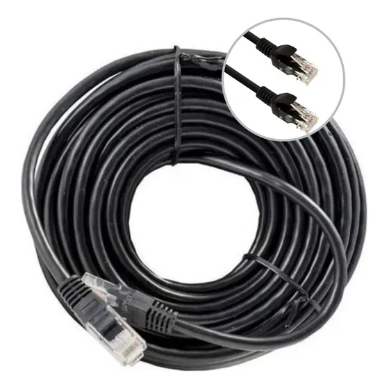 Cabo De Rede Cat6 10m Preto Plus Cable 10 Metros