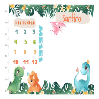 Lona Manta Crecimiento Bebe Semana Mes Año Lavable Dinos 4 Lona Manta Crecimiento Bebe Semana Mes Año Lavable Dinos 4