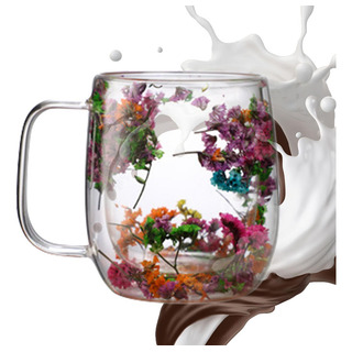 Tazas De Flores Secas Taza De Té De Vidrio De Flores Secas T Tazas De Flores Secas Taza De Té De Vidrio De Flores Secas T