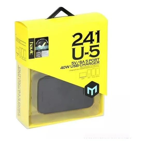 Multicargador  Celular Tablet 5 Ptos Havit 40watt 5v 8amp 