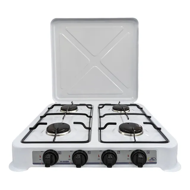 Cocina De Mesa A Gas 4 Hornillas Con Tapa Vene Hogar