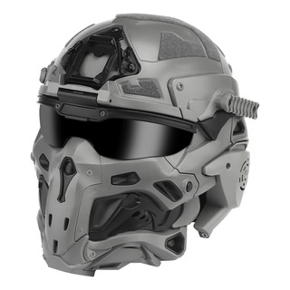 Casco Táctico De La Cabeza De Cara Completa Con Construcción Casco Táctico De La Cabeza De Cara Completa Con Construcción