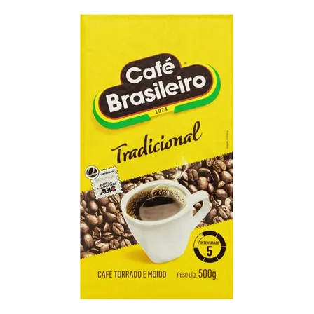 Café Torrado e Moído a Vácuo Tradicional Café Brasileiro Pacote 500g