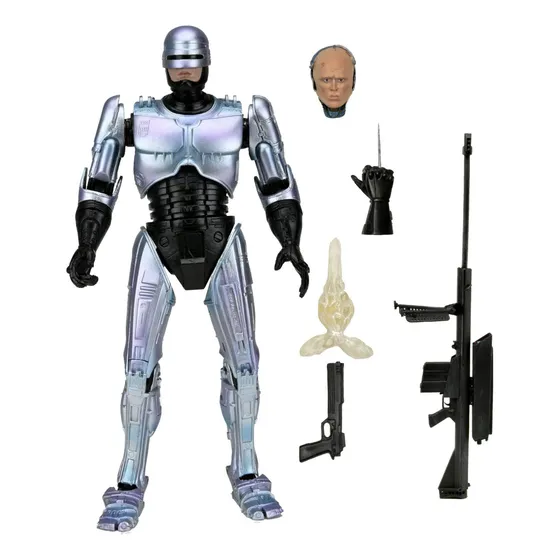 Boneco De Ação Neca Ultimate Robocop De 7 Polegadas Com Aces