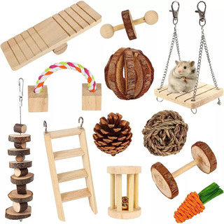 Chew Toys For Rabbits And Hamsters, 12 Pieces Chew Toys For Rabbits And Hamsters, 12 Pieces