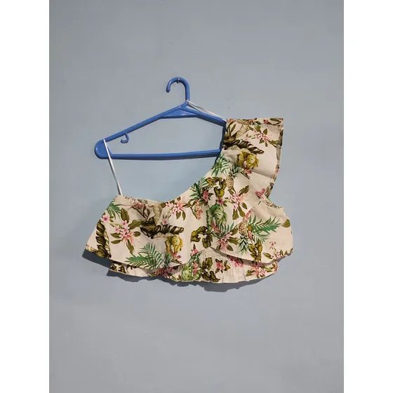Top Un Solo Hombro - Bershka - Talle L