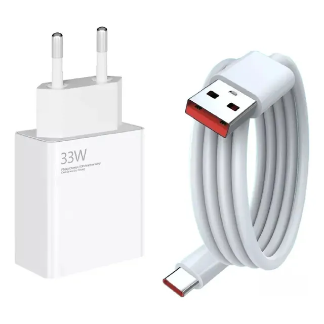 Carregador 33w Para Xiaomi Mi 10 Poco X3 M3 F2 Pro F3 F4 X4 