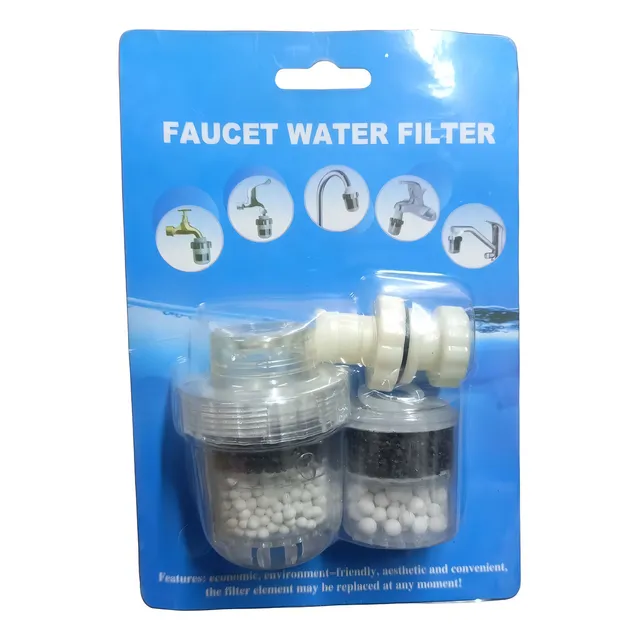 Filtro Agua Carbón Activado Para Hogar Mini Grifo Purific Blanco