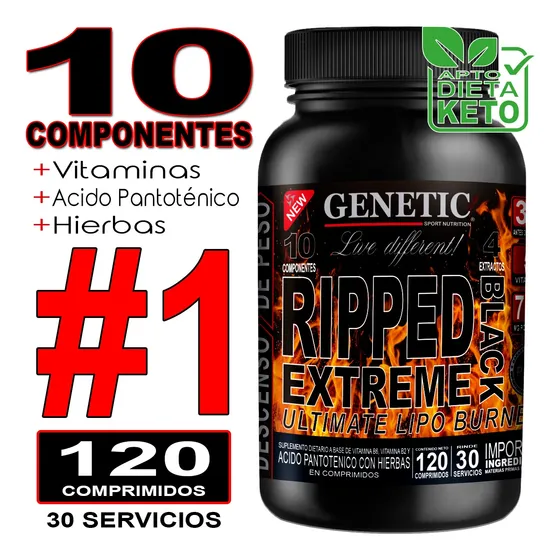 N1 Ripped X Quemador Grasas Termogenico Saciador C/ Te Verde