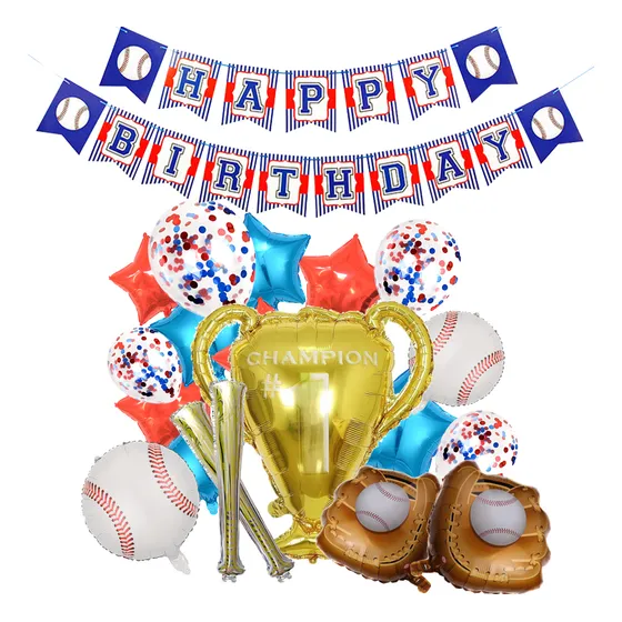 22p Decoración Beisbol Para Fiesta De Cumpleaños Con Globos