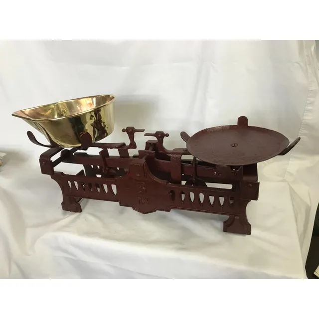Balanza En Hierro Colado 5 Kilos Con Plato En Bronce