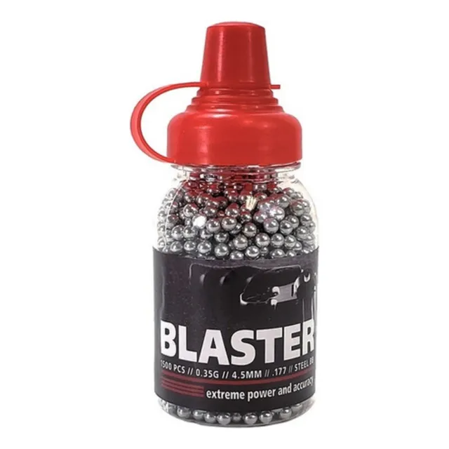 Botellín 1500 Unidades Bbs Metalicos 4.5mm Asg Blaster 0.35g