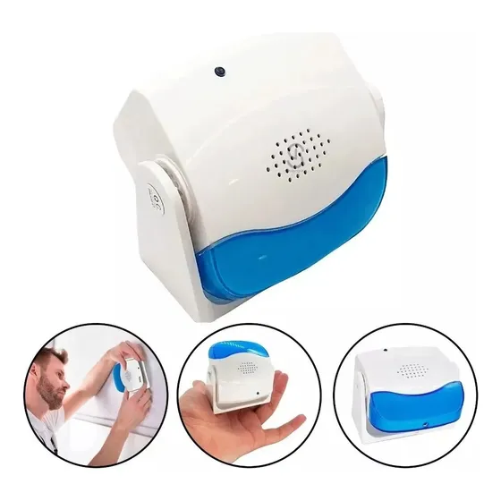 Sensor De Presença Aviso Sonoro Sem Fio Campainha 36 Toques