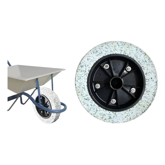 Roda 12 19 22 26 Mm Pneu Não Fura Para Carrinho De Mão