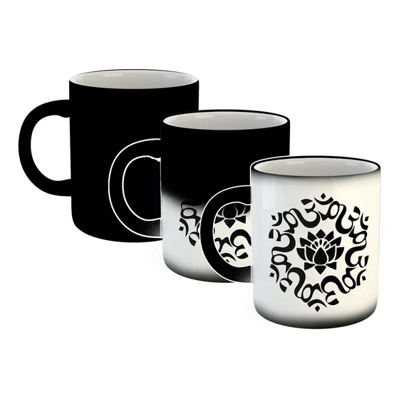Taza Magica Flor Arte Lineas M3